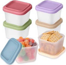 6 Pack 9 oz Silicone Snack Container Kids Reusable Silicone Food Storage