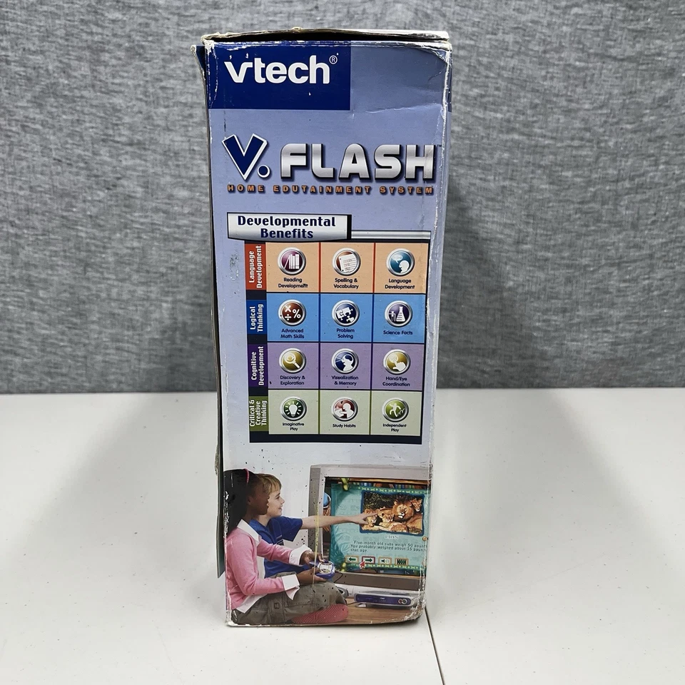 VTech V.FLASH Home Edutainment System With Jumpin Bean Island Game 80-70000 NIB - Image 3 of 4