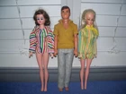 Vintage Barbie Clone Uneeda - Sleepy Eyes & Ken Clone Dolls w/ Outfits