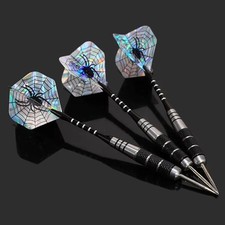 3pc Tungsten Steel Darts Set 22g Professional Spider Design Full Metal Dart Kit