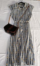 Vintage 80's Short Sleeved A Line Dress Size 18 Relaxed Business Retro