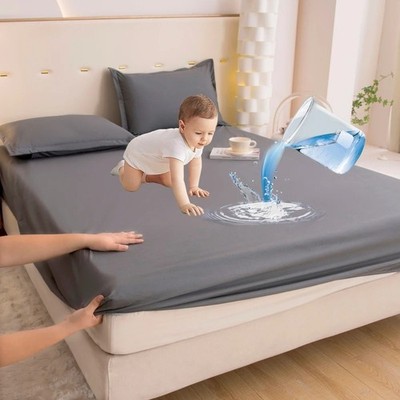 Mattress Cover Protector Fitted Sheet Bed Waterproof Topper All Size Soft 