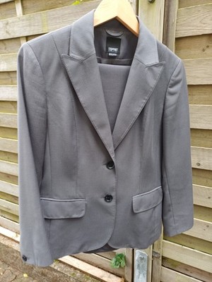 Damen Hosenanzug Grau, Jacke Größe  M / Hose S von Esprit