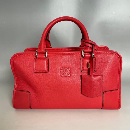 Loewe Amazona 28 Red Leather Handbag
