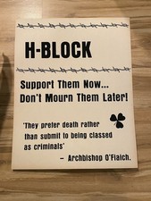 1981 HUNGER STRIKES POSTER IRELAND SINN FEIN RARE IRA H - Block  Bobby Sands