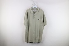 Vintage 90s Reebok Mens Large Distressed Spell Out Collared Polo Shirt Green