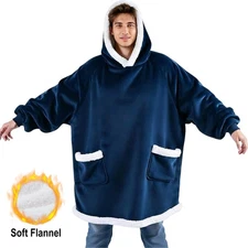 Blanket Hoodie, Sweatshirt Wearable Blanket for Adults & Kids for Women Men