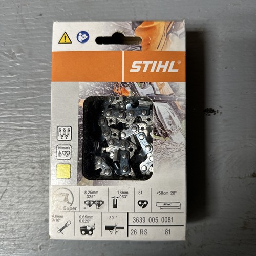 Catena Full Chisel Per Stihl Lama Catena Motosega 20" Passo .325 Calibro . 063 Per STIHL - 3 Pezzi, Tipo Scalpello Pieno, 81 DL Catena Scalpellino Per Motosega STIHL 20 Pollici