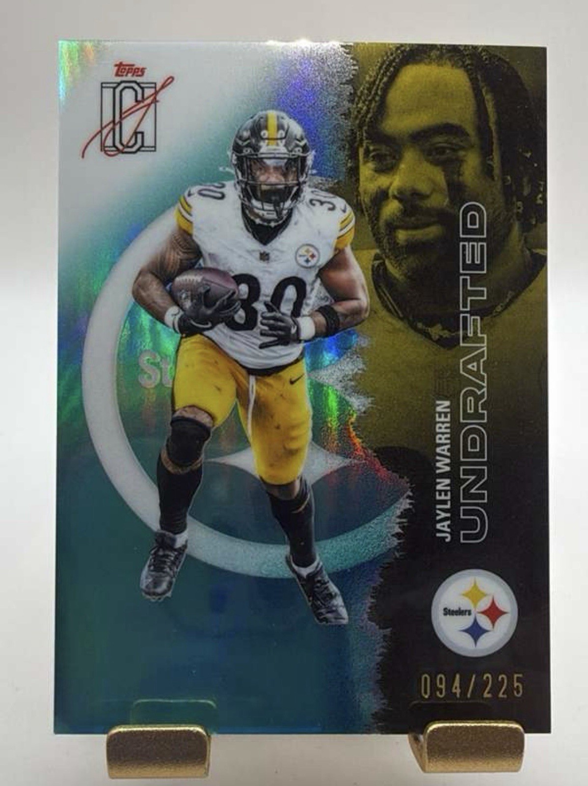 2025 Topps Signature Class - Jaylen Warren #45 Teal /225 Pittsburgh Steelers