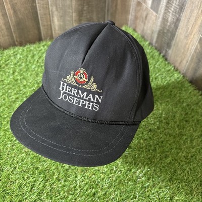 Herman Joseph s Beer Hat Black Adjustable Promo Cap Embroidered Logo
