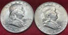 1948 1949 unc Ben Franklin half dollars