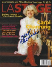 Wonderful CAROL CHANNING Signed LASTAGE Magazine