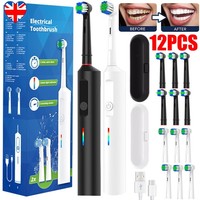 Toothbrush Electric Rechargeable Pro Rotating Brush Oral-B Heads Timer Modes Usb