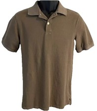 NEW Goodfellow  Co Men  s Golf Polo Casual Short Sleeve Brown Shirt Size Small