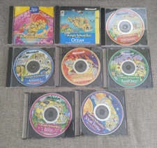 Lot of 8 The Magic School Bus Explores PC Games Microsoft Software Solar System