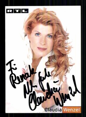 Claudia Wenzel RTL autograph card original signed # BC 232664