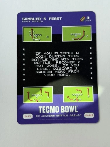 2Bo Jackson Battle Arena TECMO BOWL #PL-24 GAMBLERS FEAST SSP