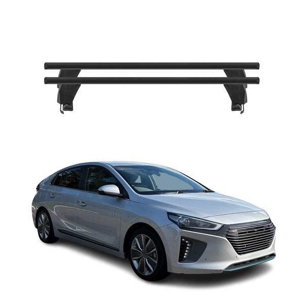 Menabo DachträGer GrundtäGer FüR Hyundai Ioniq 2017-2022 50Kg Alu Schwarz 2 Tlg-image