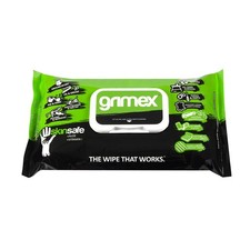 GRPFFL100 Wipes Flat Pack 100 Pieces x4 Flip Lid Disposable Heavy Duty By Grimex