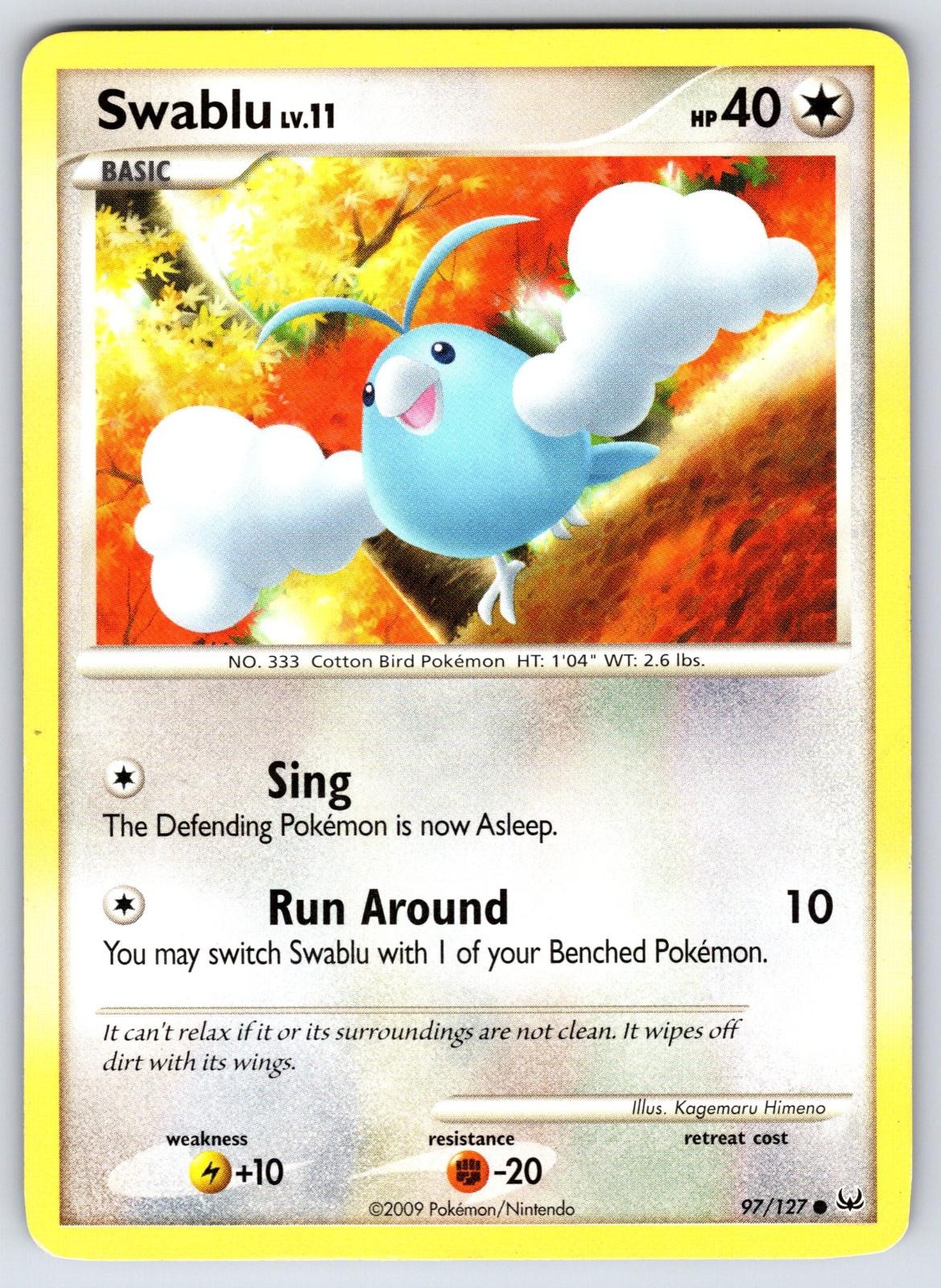 Swablu 97/127 Common Platinum Pokemon MP