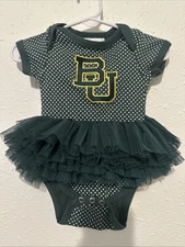 Two Feet Ahead Green Baylor Bears Newborn One Piece