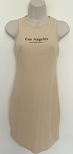 Los Angeles California Shein Sexy Bodycon Tank Mini Dress XS Light Tan EUC