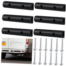 6 Pcs 10 Inch Universal Rubber Bumper Strip for Trailers Trucks Commercial