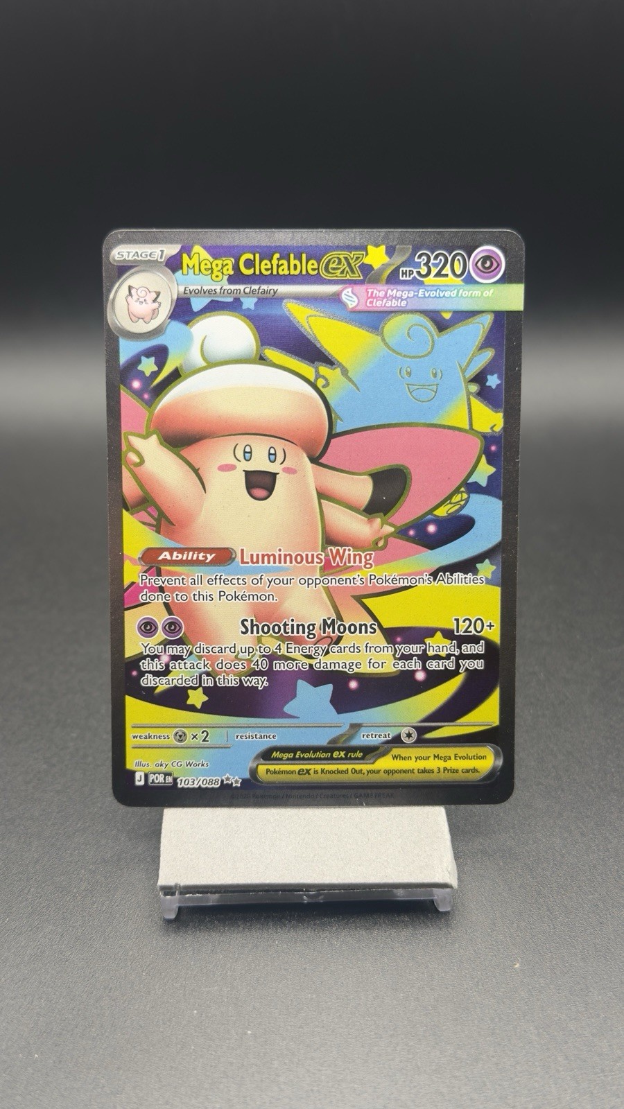 Pokémon Perfect Order Mega Clefable EX Full Art Ultra Rare 103/88