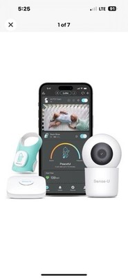 Sense-U Baby Sock Shoe Bundle Smart Baby Monitor Sock Shoe Plus 2.5K PTZ Camera