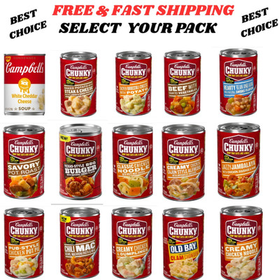 Campbell's Chunky Soup - 18.8 oz Can - Multiple Flavors Available - Fresh Stock