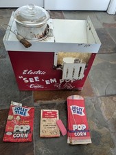 1960s Empire Toys See Em Pop Electric Popcorn Popper Red Vintage Mid Century