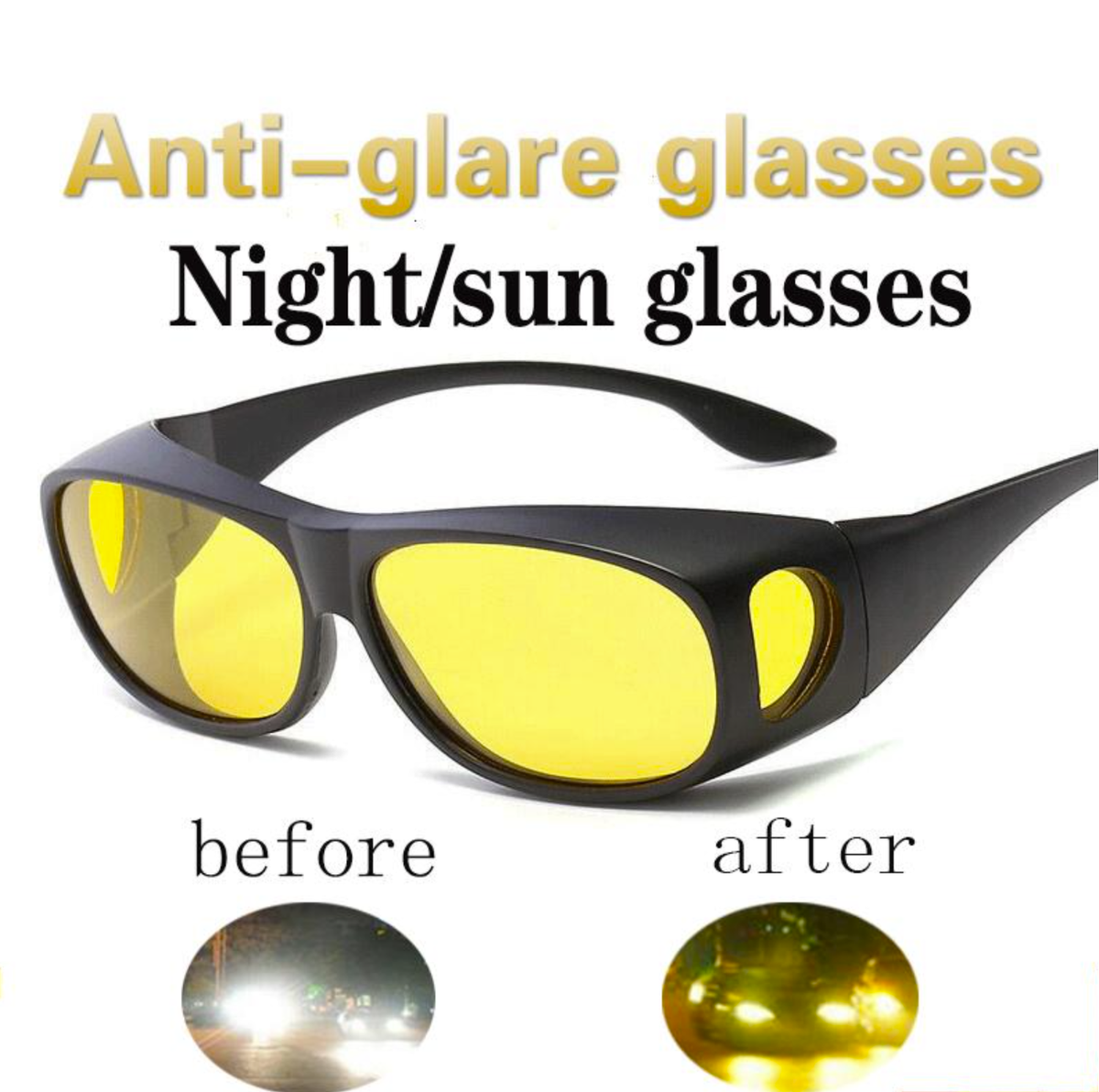Verres Jaunes Lunettes De Vision Nocturne Conduite Verre Jaune