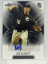 2021 LEAF PERFECT GAME BEN BARRETT BLACK PAPER AUTO # 16/50