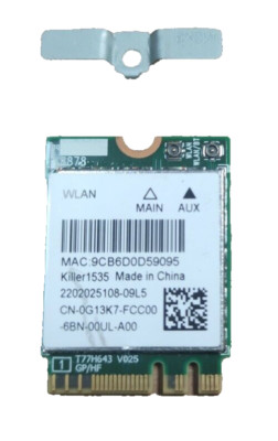 Dell Alienware 13 R3 P81G Wlan Karte Wireless Card