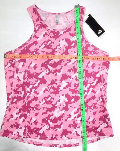 Adidas Women’s OWN THE RUN CAMO AREOREADY RUNNING TANK TOP Sz Large NEW - Picture 2 of 6