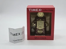 Vintage Timex Mini Clock Collectible Gas Pump 