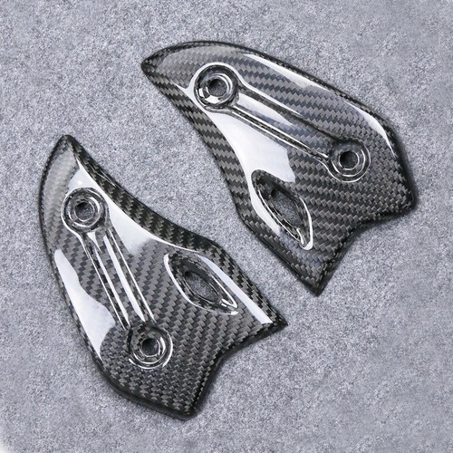 Heinmo Real Carbon Fiber Heel Plate Guard For 2019-2025 Kawasaki ZX6R – Glossy Twill, Pre-Drilled