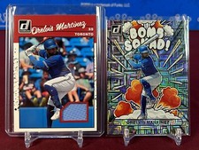 2023 Donruss Baseball Orelvis Martinez Retro 90 Jersey Card & Bomb Squad Vector