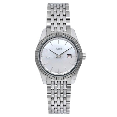 NEW Rado HyperChrome Classic 35mm Steel MOP Dial Quartz Ladies Watch R33104918