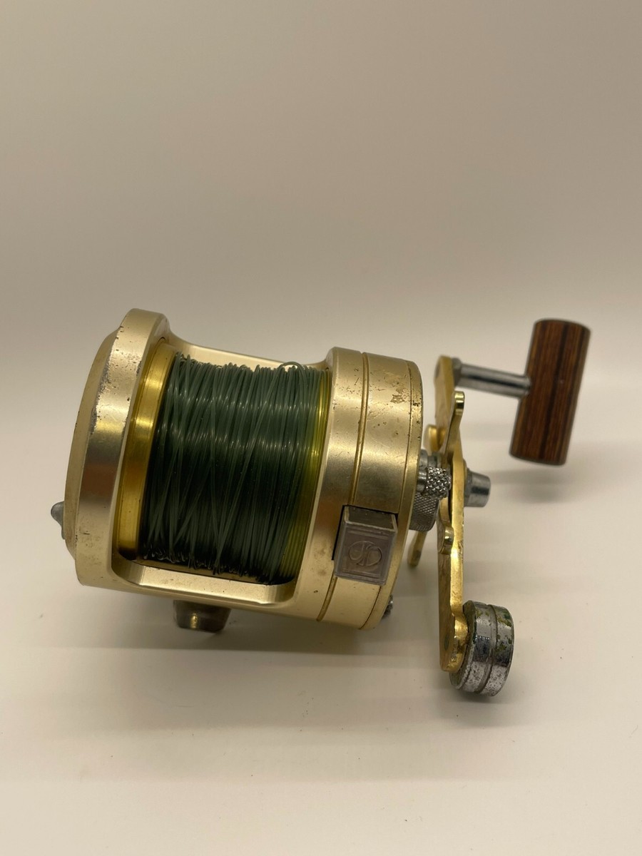 Shimano Triton Mark I Vintage Gold Conventional Casting Fishing Reel RH  Rare Old