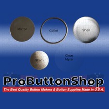 1000 pcs 3" inch Tecre Complete Mirror Back Button for Badge Machine Parts Set