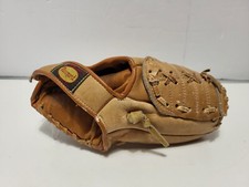 Vintage Newport 4010 Youth Leather Baseball Glove Brown
