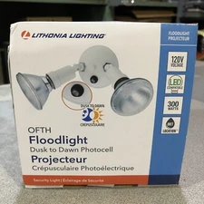 Lithonia Lighting OFTH 300PR 120 P Dusk-to-Dawn 2-Light - White
