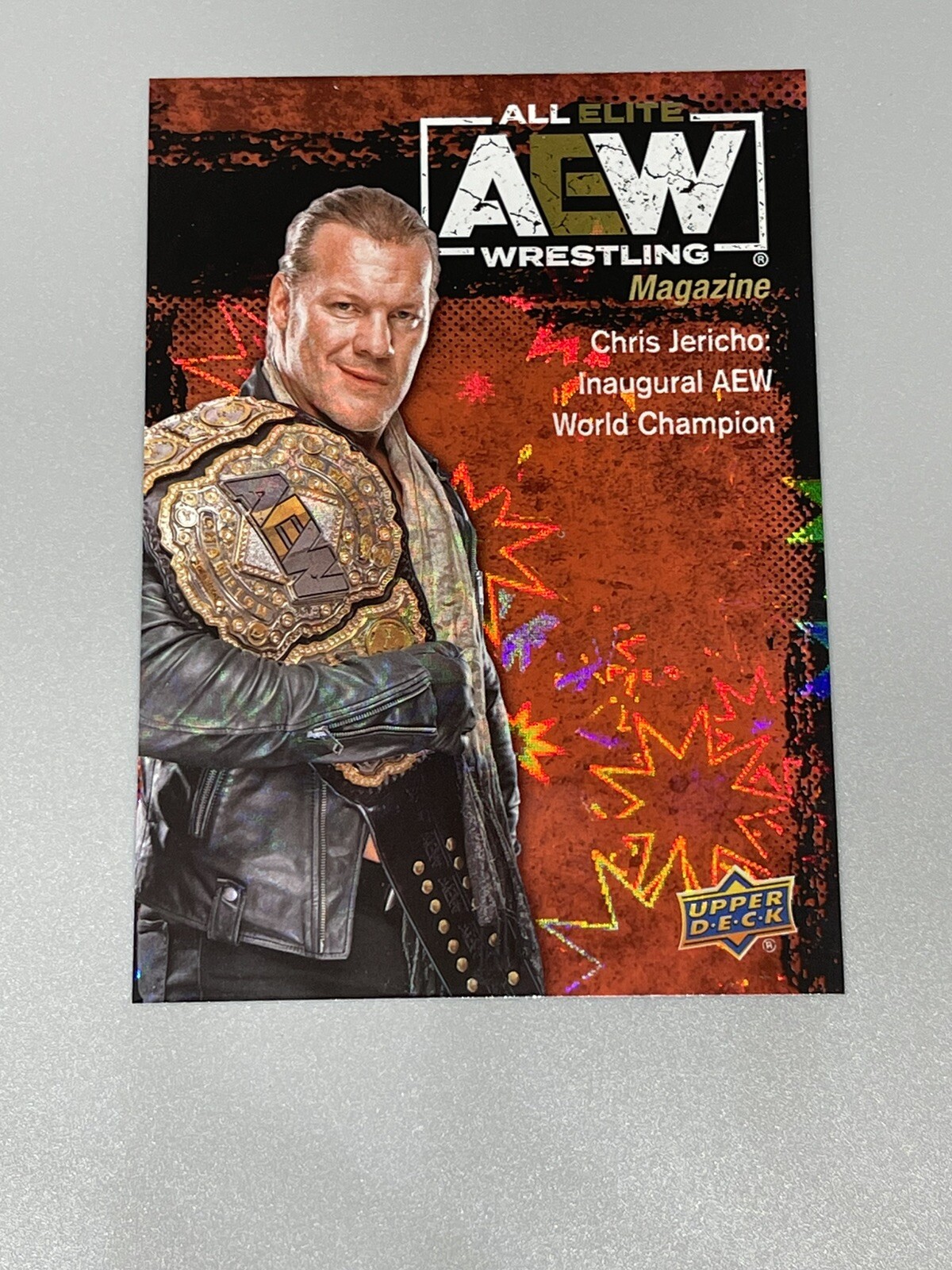 Chris Jericho 2021 Upper Deck AEW First Edition Magazine Dynamite Parallel #84