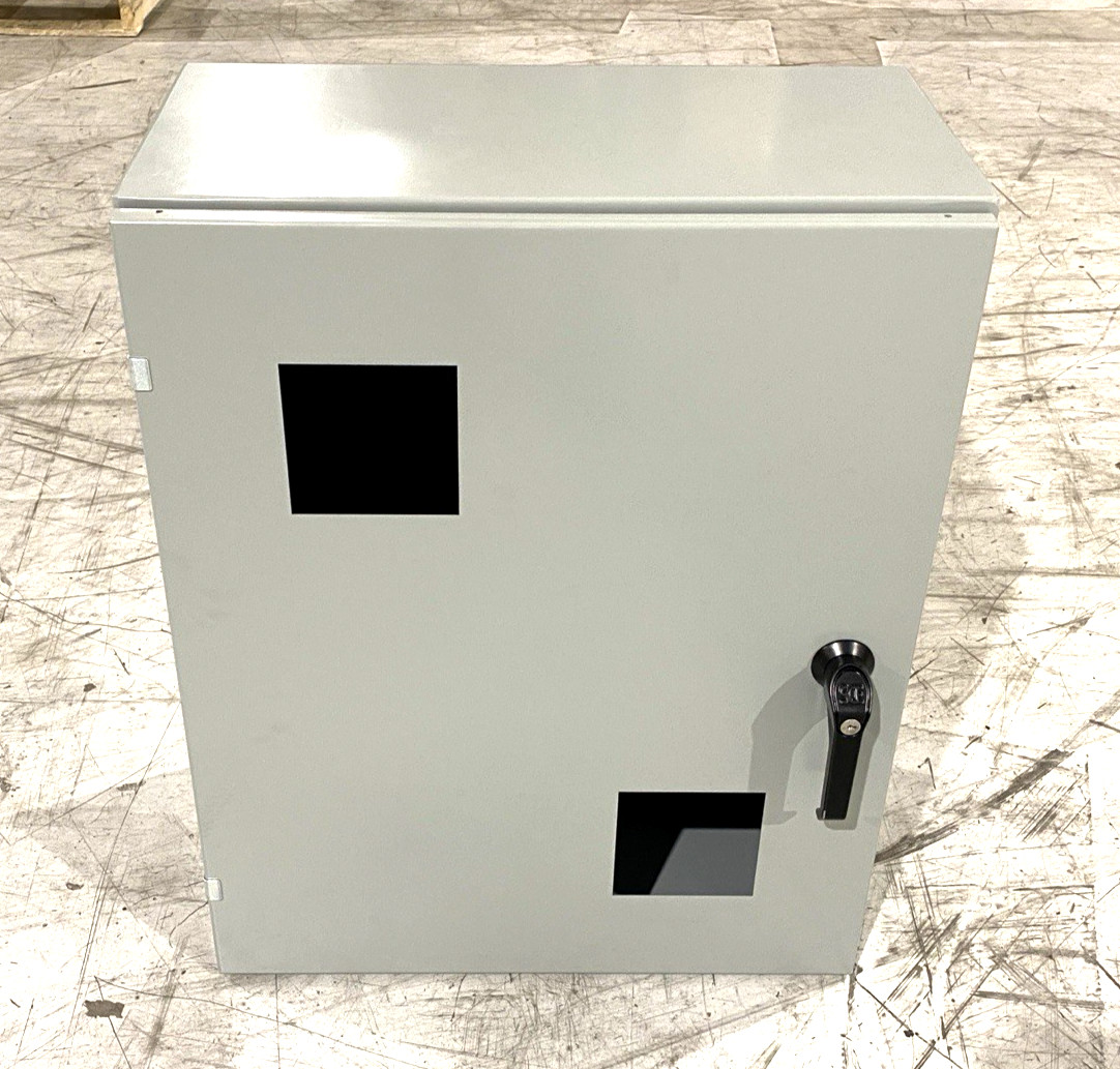 Saginaw Control EDG2-30EL2412LPPL Custom 2-Window Enclosure, 30" x 24" x 12"