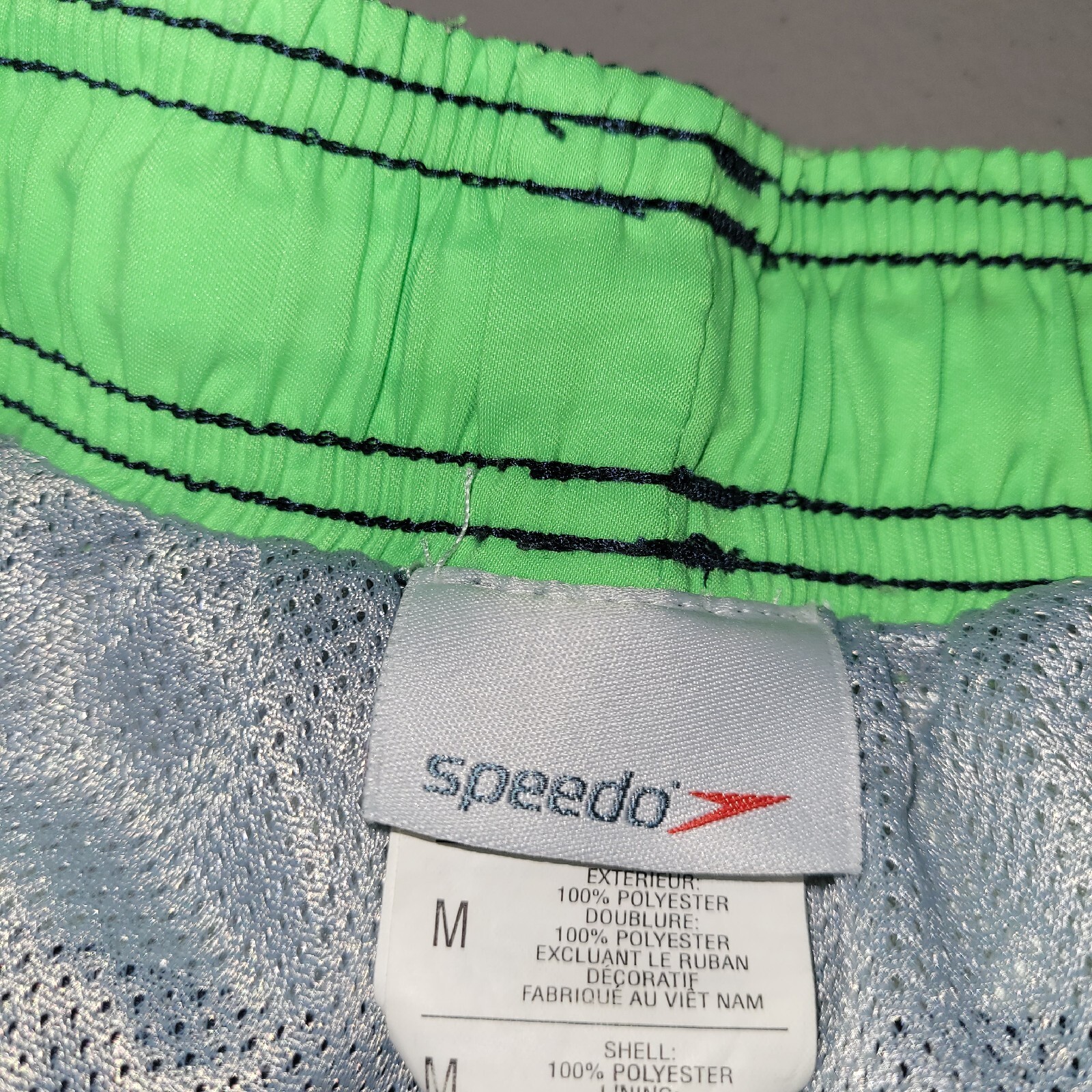 Speedo Men's Drawstring Polyester Swim Shorts Whi… - image 5