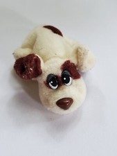 Vtg Mini Pound Puppies 2.75" Brown Spots, Sleepy Eyes Jack Russell Terrier Dog