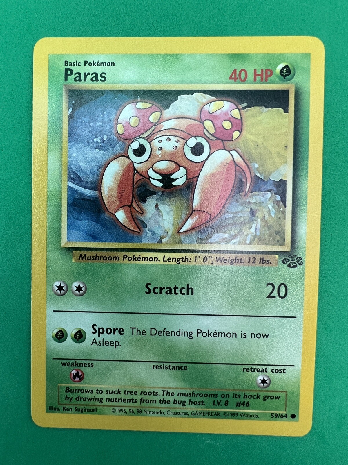 Paras - 59/64- Jungle - 1999 - Pokemon - Near Mint