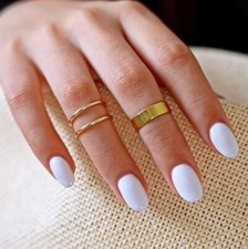 3 Pcs Above the Knuckle Rings, Stacking Midi Ring, Gold Rings, Brass Women ring