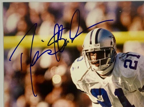 Deion Sanders signed Photo Dallas Cowboys football 8x10 beckett coa - Picture 2 of 9